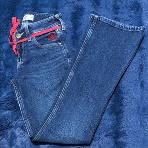 Hollister Blue Jeans with Red Details